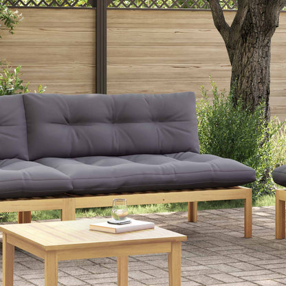 Midden Sofaset Licht Acacia en Donker Grijs 120 x 80 x 82 cm