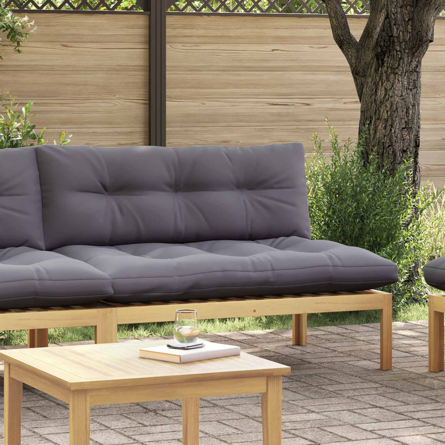 Midden Sofaset Licht Acacia en Donker Grijs 120 x 80 x 82 cm