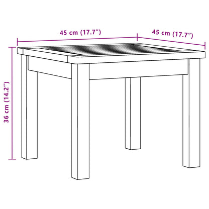 Salontafel Licht acacia 45 x 45 x 36 cm Massief Acaciahout