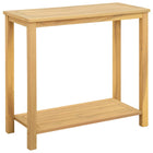 Garden Console Table with Storage Light Acacia 80 x 35 x 75 cm
