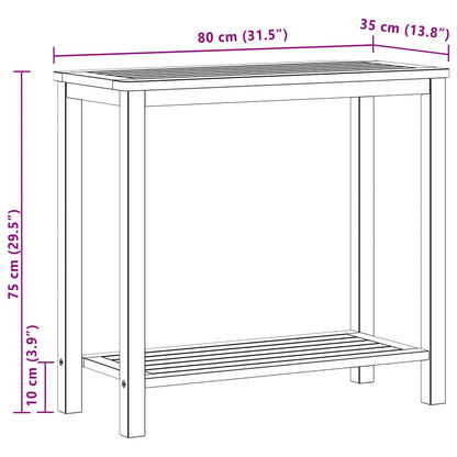 Tuin Console Tafel met opslag Licht acacia 80 x 35 x 75 cm