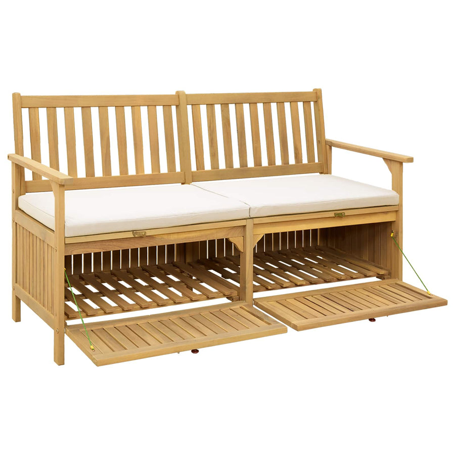 Opslagbank met kussen met opslag met de deur 148 x 63 x 84 cm