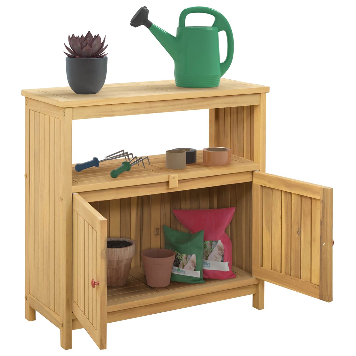 Tuin Console Tafel Licht acacia 80 x 35 x 75 cm