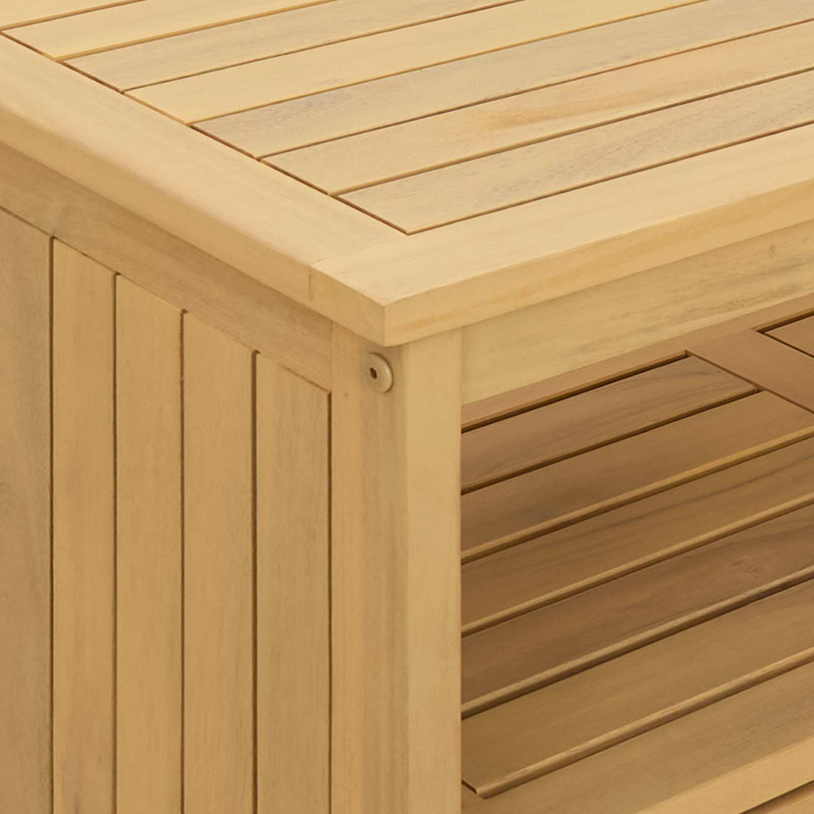 Tuin Console Tafel met opslag Licht acacia 110 x 35 x 75 cm