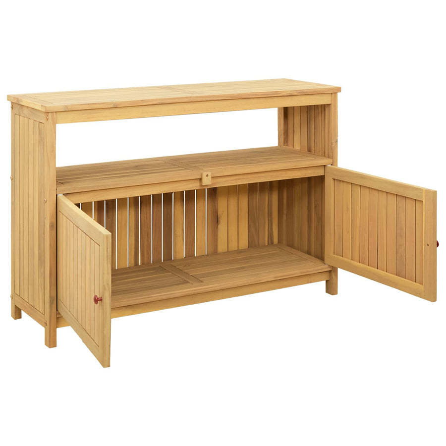 Tuin Console Tafel met opslag Licht acacia 110 x 35 x 75 cm