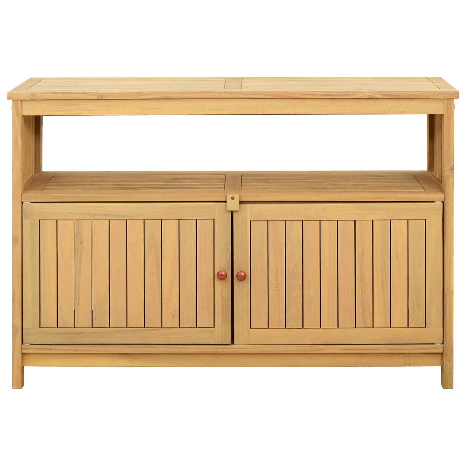 Tuin Console Tafel met opslag Licht acacia 110 x 35 x 75 cm