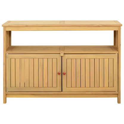 Tuin Console Tafel met opslag Licht acacia 110 x 35 x 75 cm