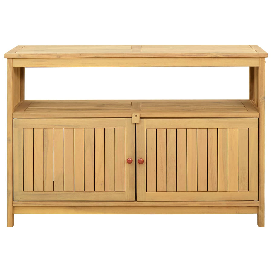Tuin Console Tafel met opslag Licht acacia 110 x 35 x 75 cm