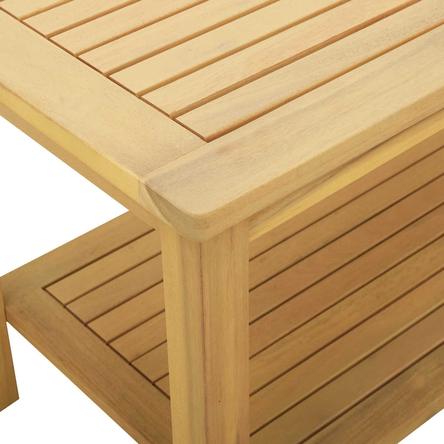 Bijzettafel Olie naturel 90 x 50 x 45 cm Massief Acaciahout