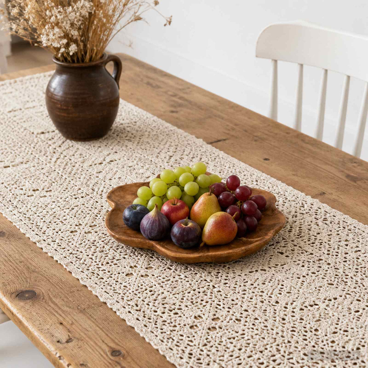 Fruitschaal JEPARA Teakbruin Ø 40 cm Massief Teakhout
