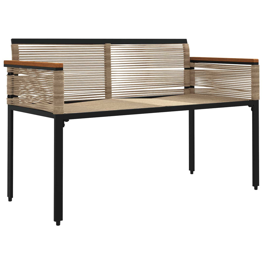 Tuinbank Beige en Crème Wit 117 x 54 x 74.5 cm poly rattan