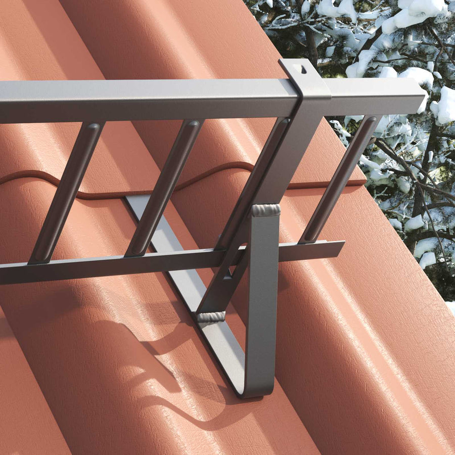 Sneeuwbeveiligingsteun 6 pcs Antraciet 29,5 x 3 x 34,5 cm Staal