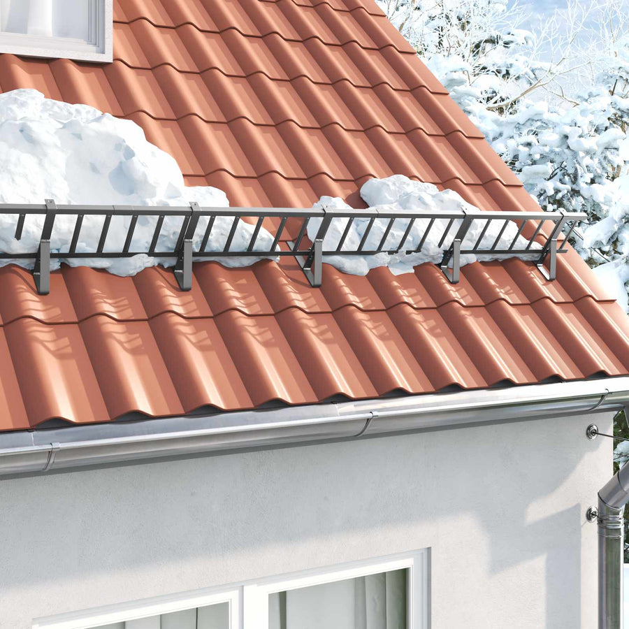 Sneeuwbeveiligingsteun 6 pcs Antraciet 29,5 x 3 x 34,5 cm Staal