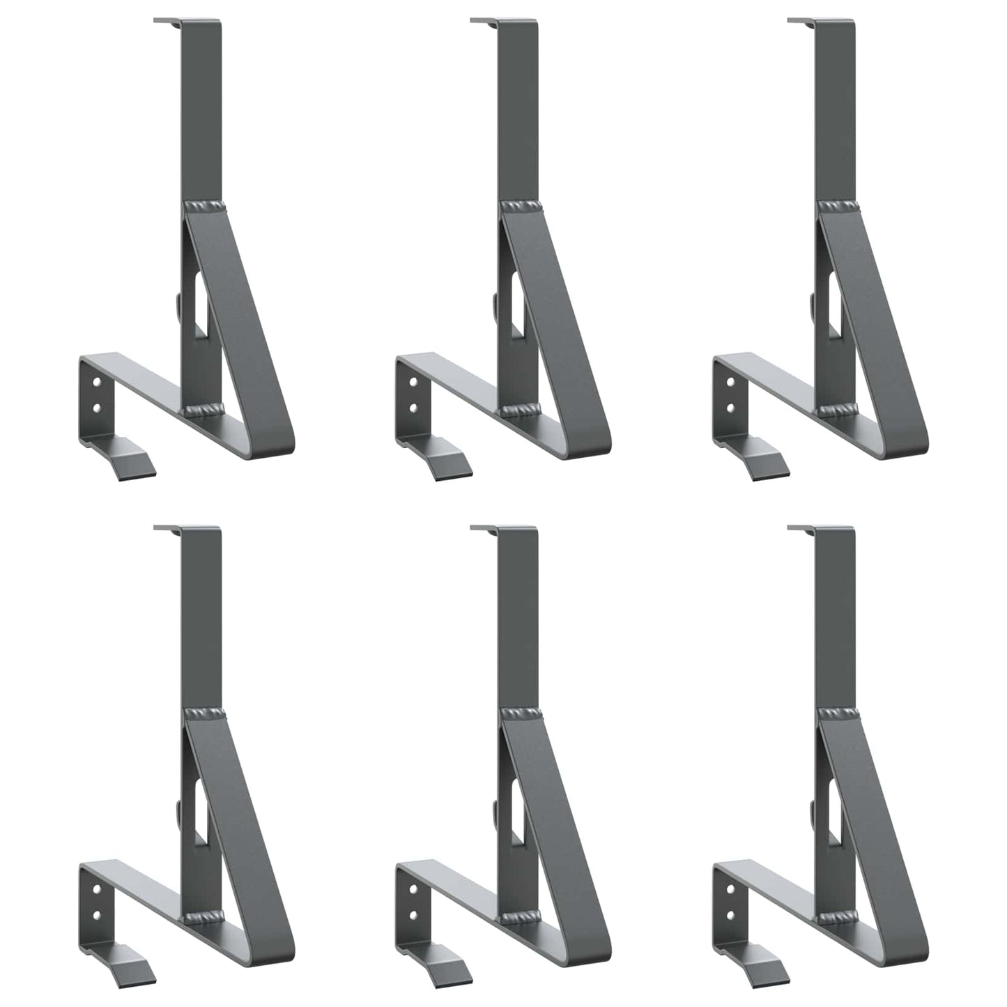 Sneeuwbeveiligingsteun 6 pcs Antraciet 29,5 x 3 x 34,5 cm Staal