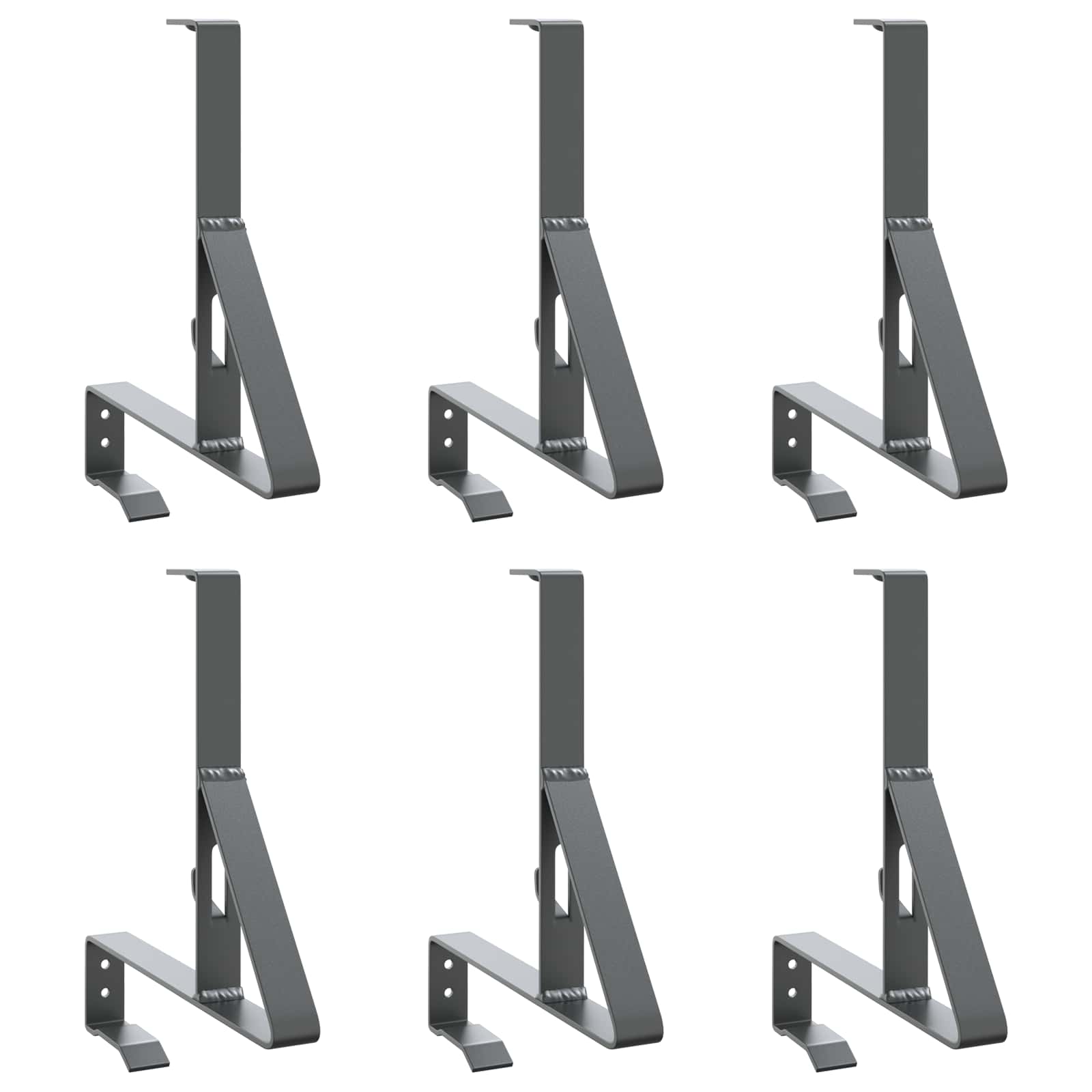 Sneeuwbeveiligingsteun 6 pcs Antraciet 29,5 x 3 x 34,5 cm Staal