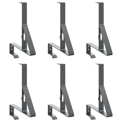 Sneeuwbeveiligingsteun 6 pcs Antraciet 29,5 x 3 x 34,5 cm Staal