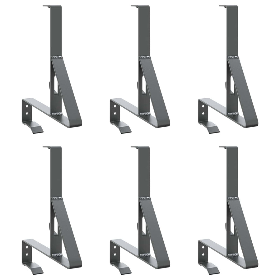Sneeuwbeveiligingsteun 6 pcs Antraciet 29,5 x 3 x 34,5 cm Staal