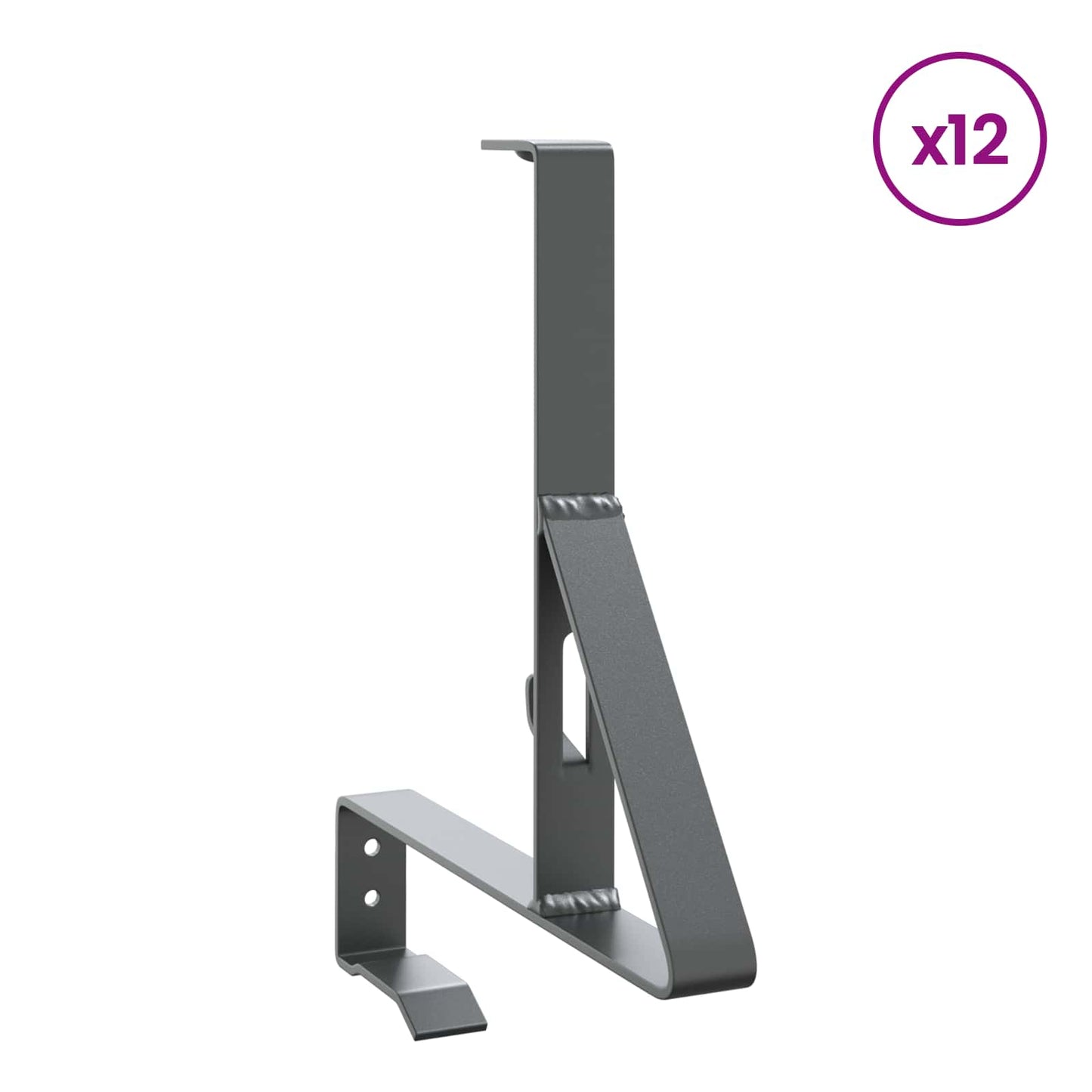 Sneeuwbeveiligingsteun 12 pcs Antraciet 29,5 x 3 x 34,5 cm