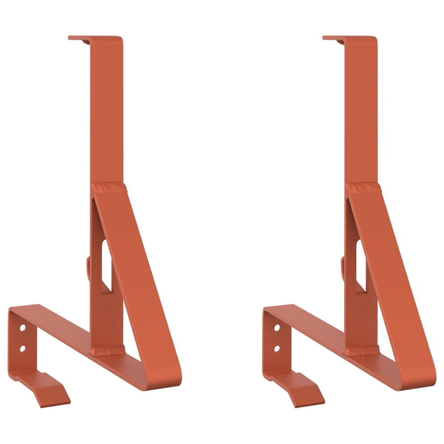 Sneeuwbeveiligingsteun 2 pcs Rood 29,5 x 3 x 34,5 cm Staal