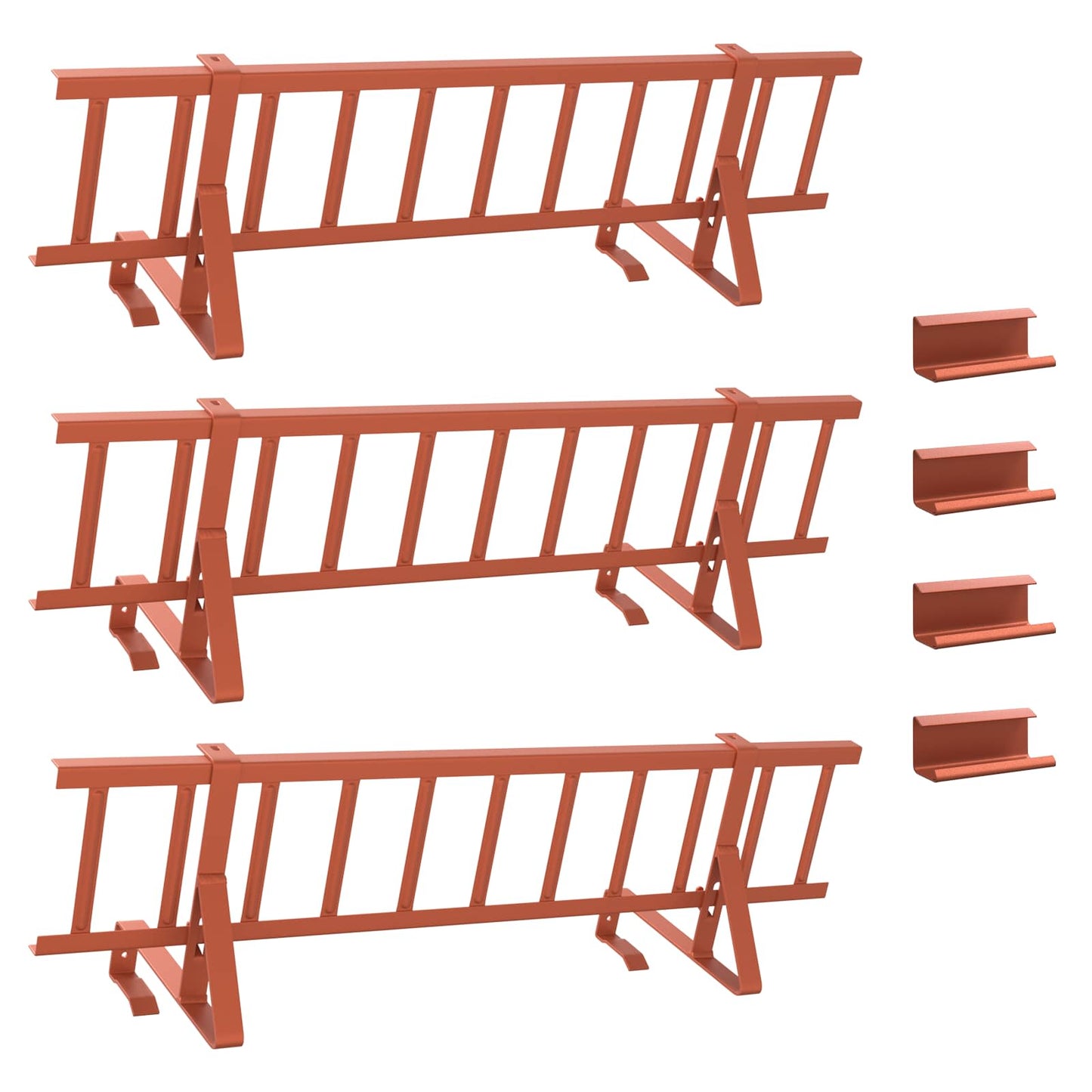 Dak sneeuwbeugel Rood 300 x 29,5 x 34,5 cm Staal