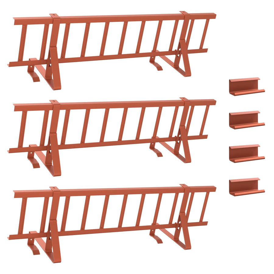 Dak sneeuwbeugel Rood 300 x 29,5 x 34,5 cm Staal