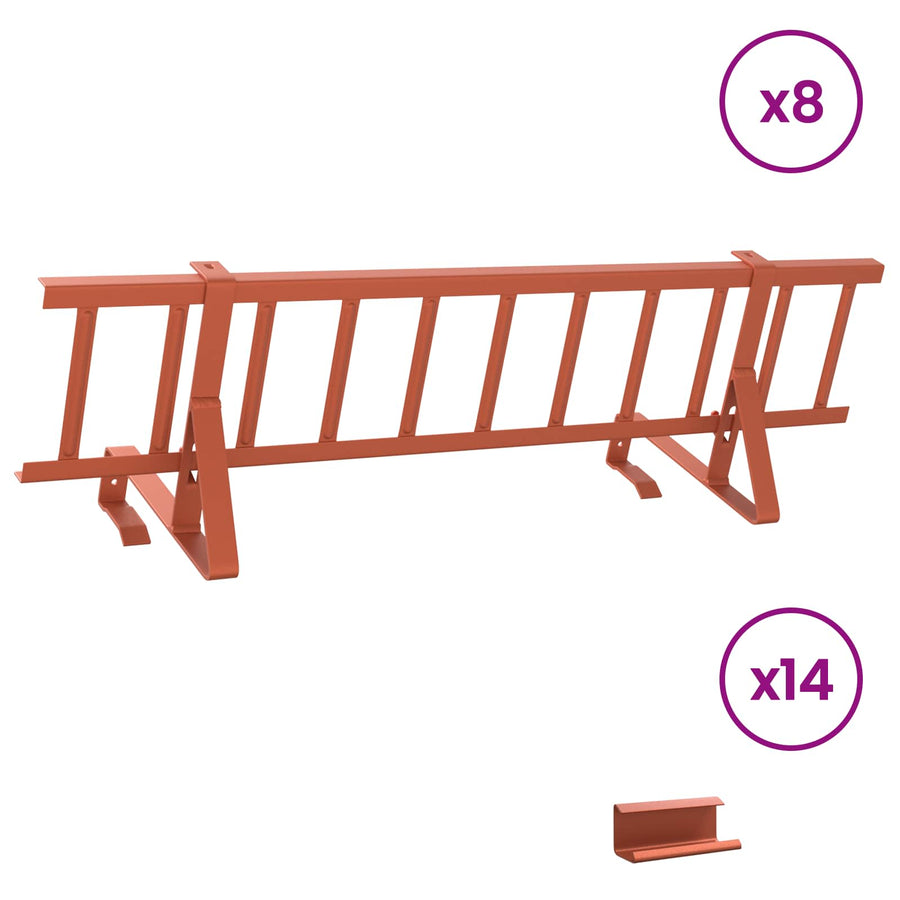 Dak sneeuwbeugel Rood 800 x 29,5 x 34,5 cm Staal