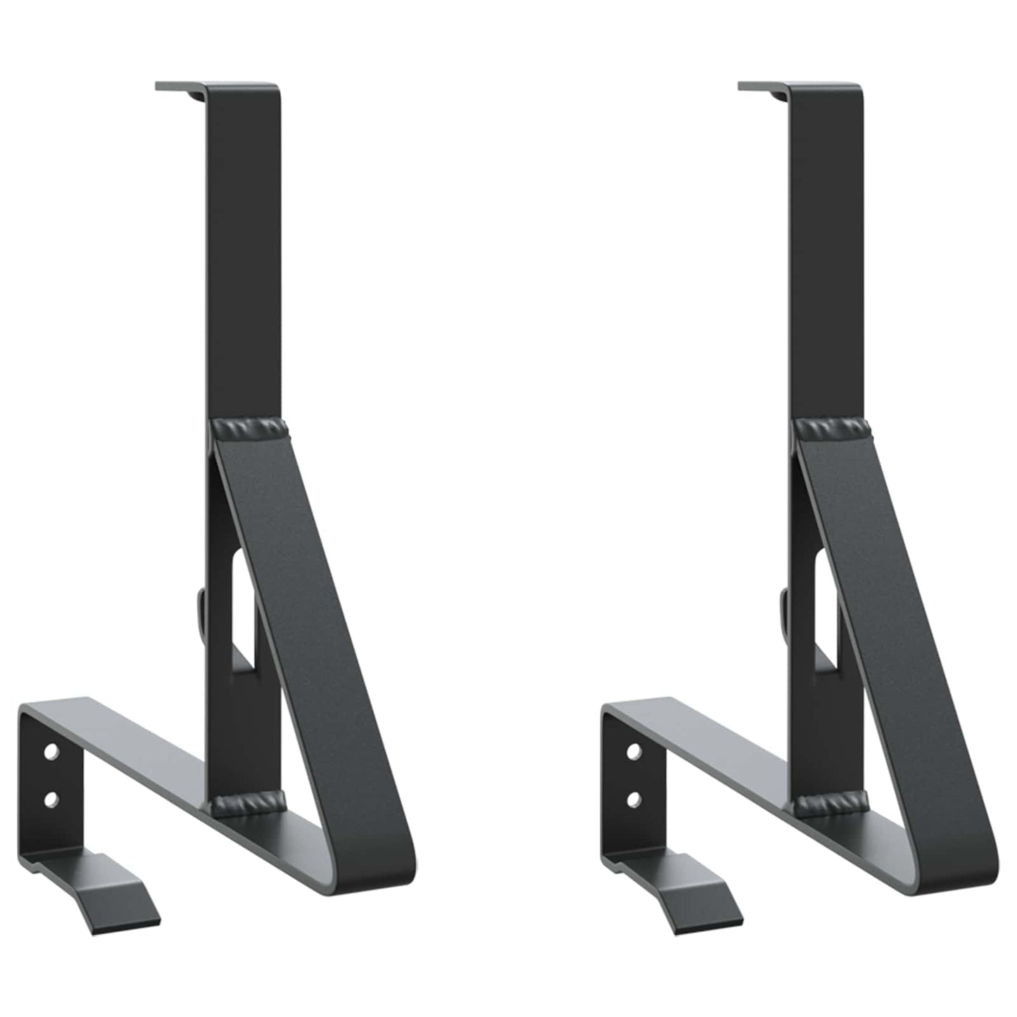 Sneeuwbeveiligingsteun 2 pcs Zwart 29,5 x 3 x 34,5 cm Staal