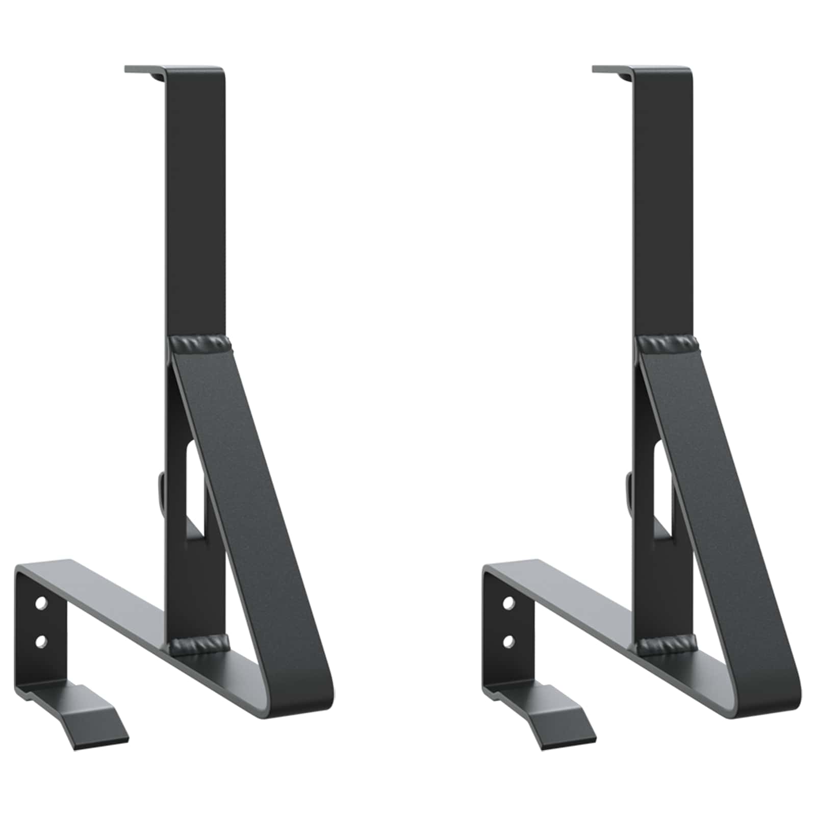 Sneeuwbeveiligingsteun 2 pcs Zwart 29,5 x 3 x 34,5 cm Staal