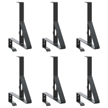 Sneeuwbeveiligingsteun 6 pcs Zwart 29,5 x 3 x 34,5 cm Staal