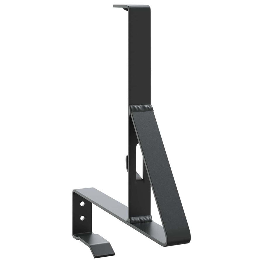Sneeuwbeveiligingsteun 12 pcs Zwart 29,5 x 3 x 34,5 cm Staal