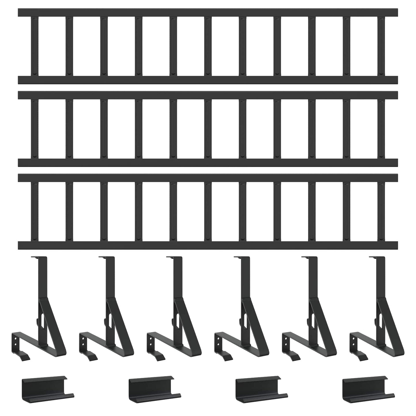 Dak sneeuwbeugel Zwart 300 x 29,5 x 34,5 cm Staal