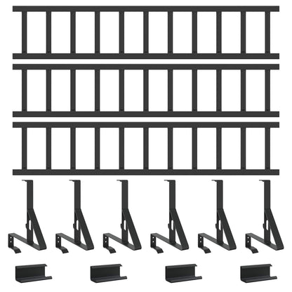 Dak sneeuwbeugel Zwart 300 x 29,5 x 34,5 cm Staal