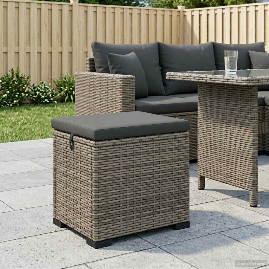 Tuinvoetbank met Kussen 40 x 30 x 40 cm