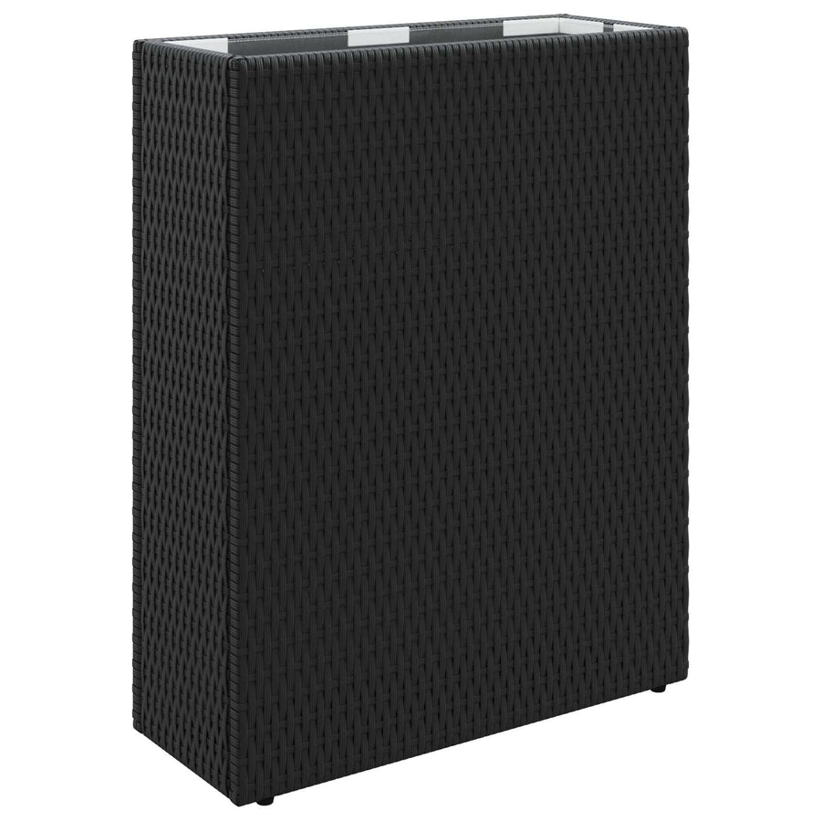 Hoge Plantenbak Zwart 55 x 22 x 70 cm polyrattan
