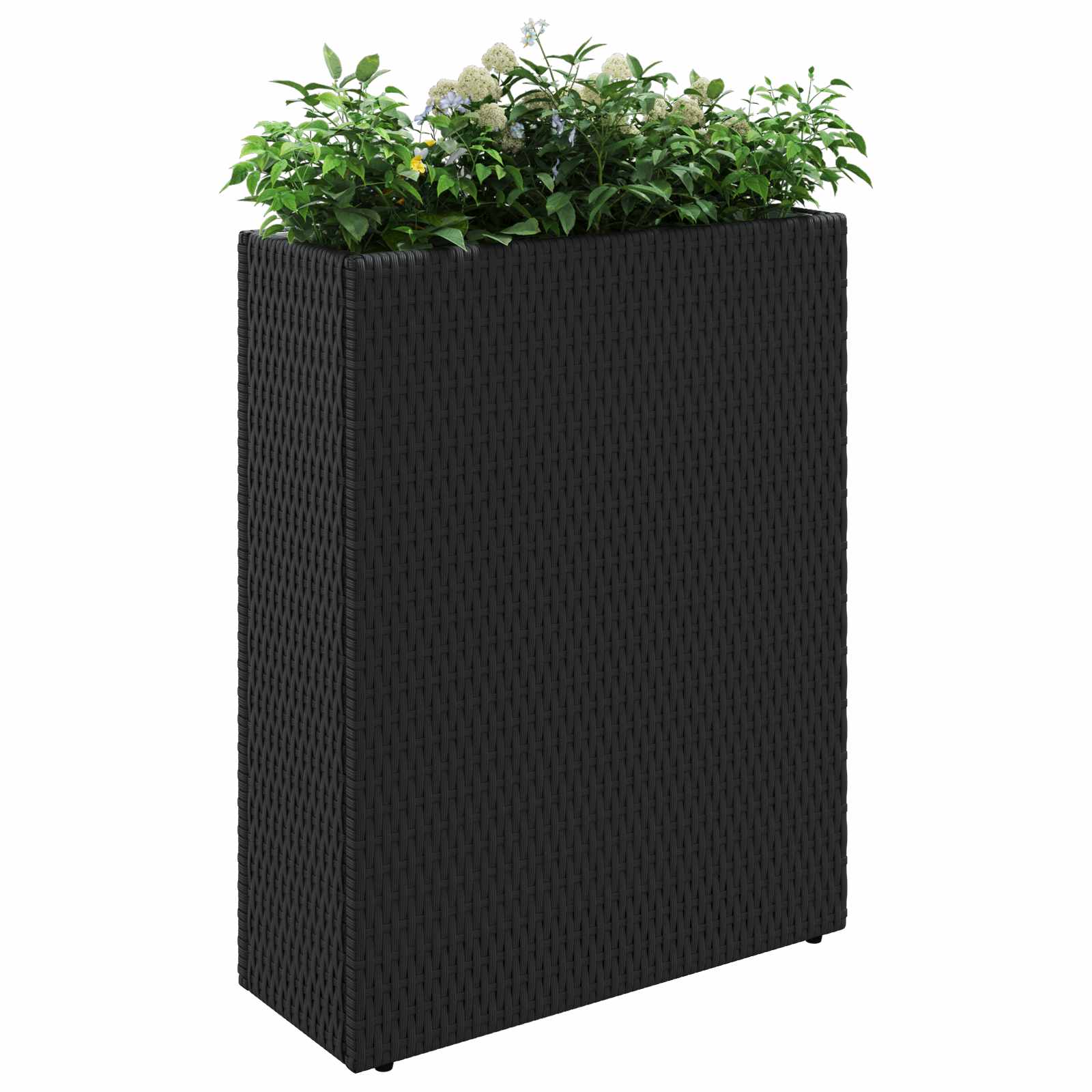 Hoge Plantenbak Zwart 55 x 22 x 70 cm polyrattan