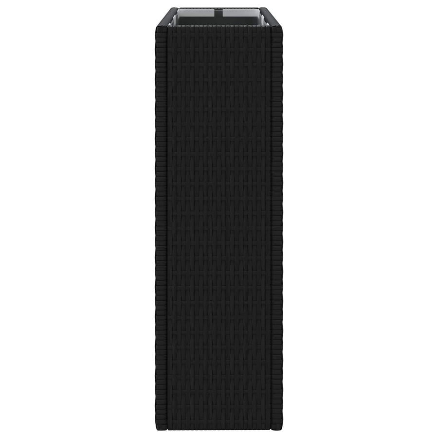 Hoge Plantenbak Zwart 55 x 22 x 70 cm polyrattan