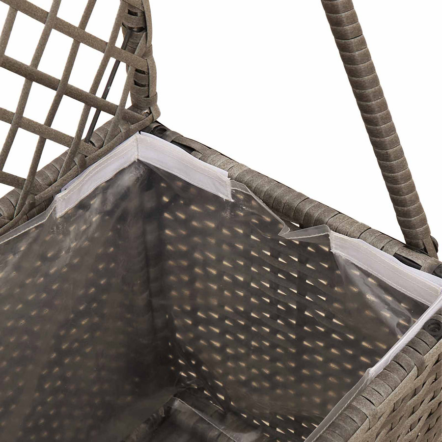 Tuindruppel met Trellis Grijs 35 x 30 x 135 cm poly rattan