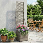 Garden Droplet with Trellis Grey 35 x 30 x 135 cm poly rattan