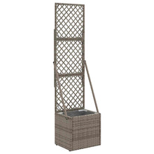 Tuindruppel met Trellis Grijs 35 x 30 x 135 cm poly rattan
