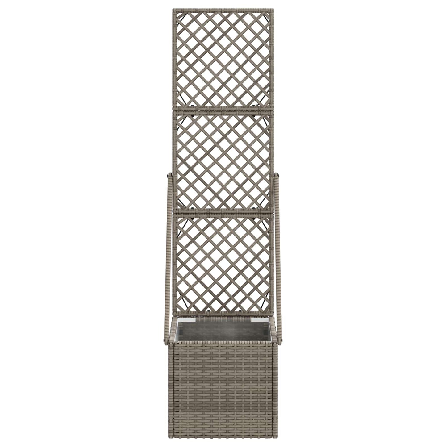 Tuindruppel met Trellis Grijs 35 x 30 x 135 cm poly rattan