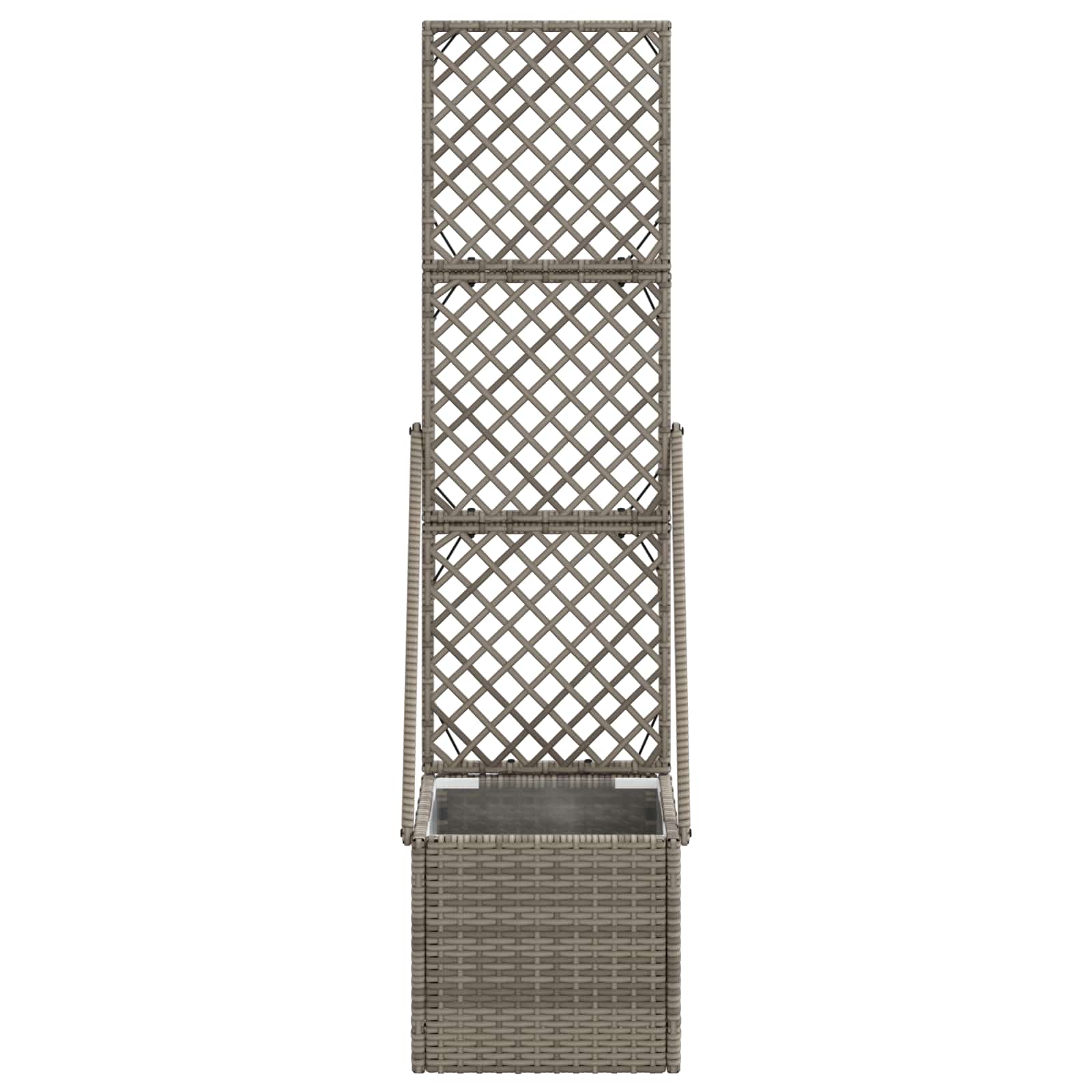 Tuindruppel met Trellis Grijs 35 x 30 x 135 cm poly rattan