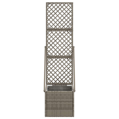 Tuindruppel met Trellis Grijs 35 x 30 x 135 cm poly rattan