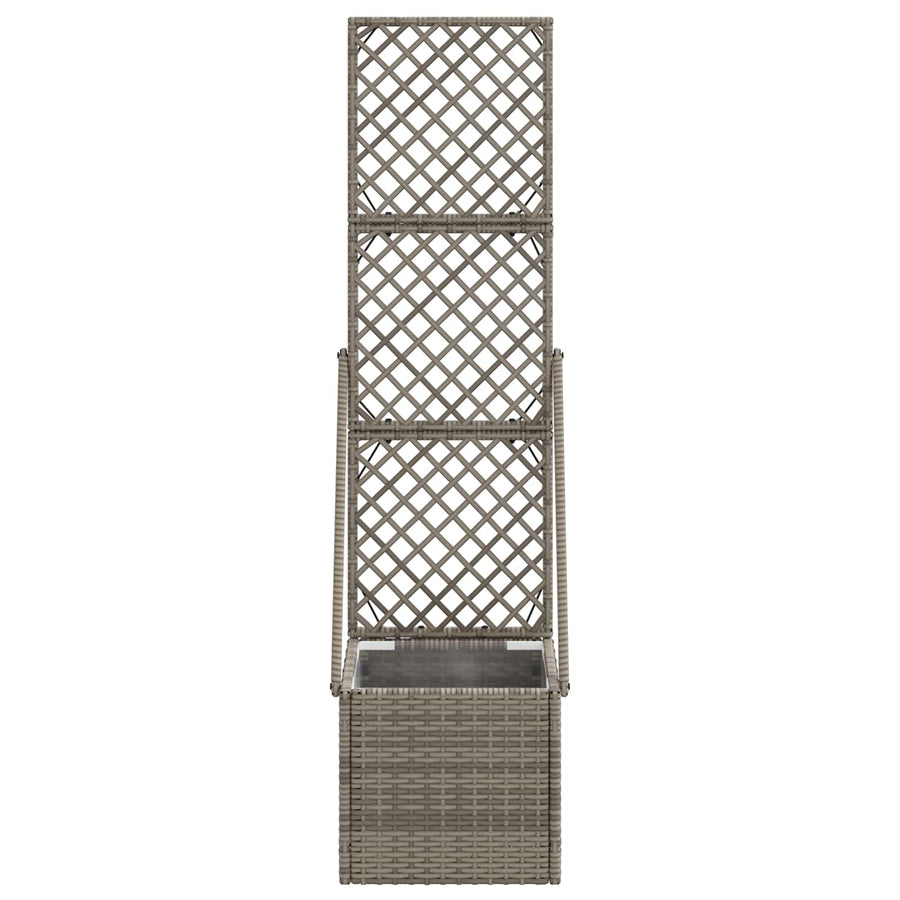 Tuindruppel met Trellis Grijs 35 x 30 x 135 cm poly rattan