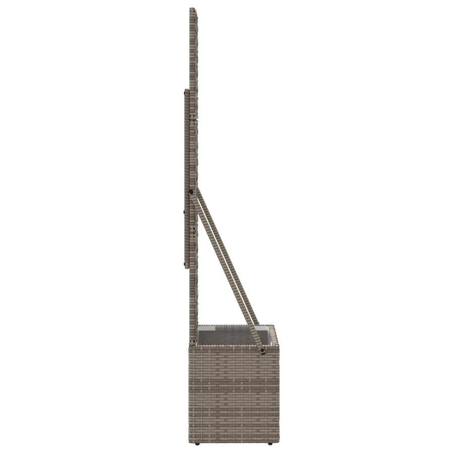 Tuindruppel met Trellis Grijs 35 x 30 x 135 cm poly rattan