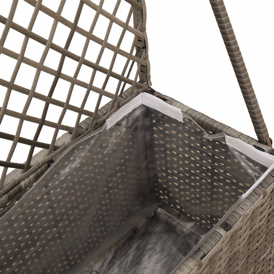 Tuindruppel met Trellis Grijs 70 x 30 x 135 cm poly rattan