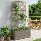 Garden Droplet with Trellis Grey 70 x 30 x 135 cm poly rattan