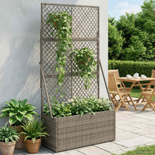 Tuindruppel met Trellis Grijs 70 x 30 x 135 cm poly rattan