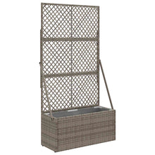 Tuindruppel met Trellis Grijs 70 x 30 x 135 cm poly rattan