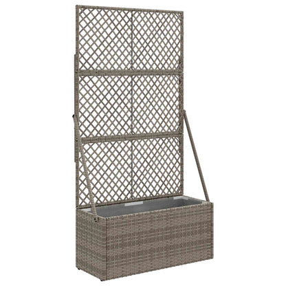 Tuindruppel met Trellis Grijs 70 x 30 x 135 cm poly rattan