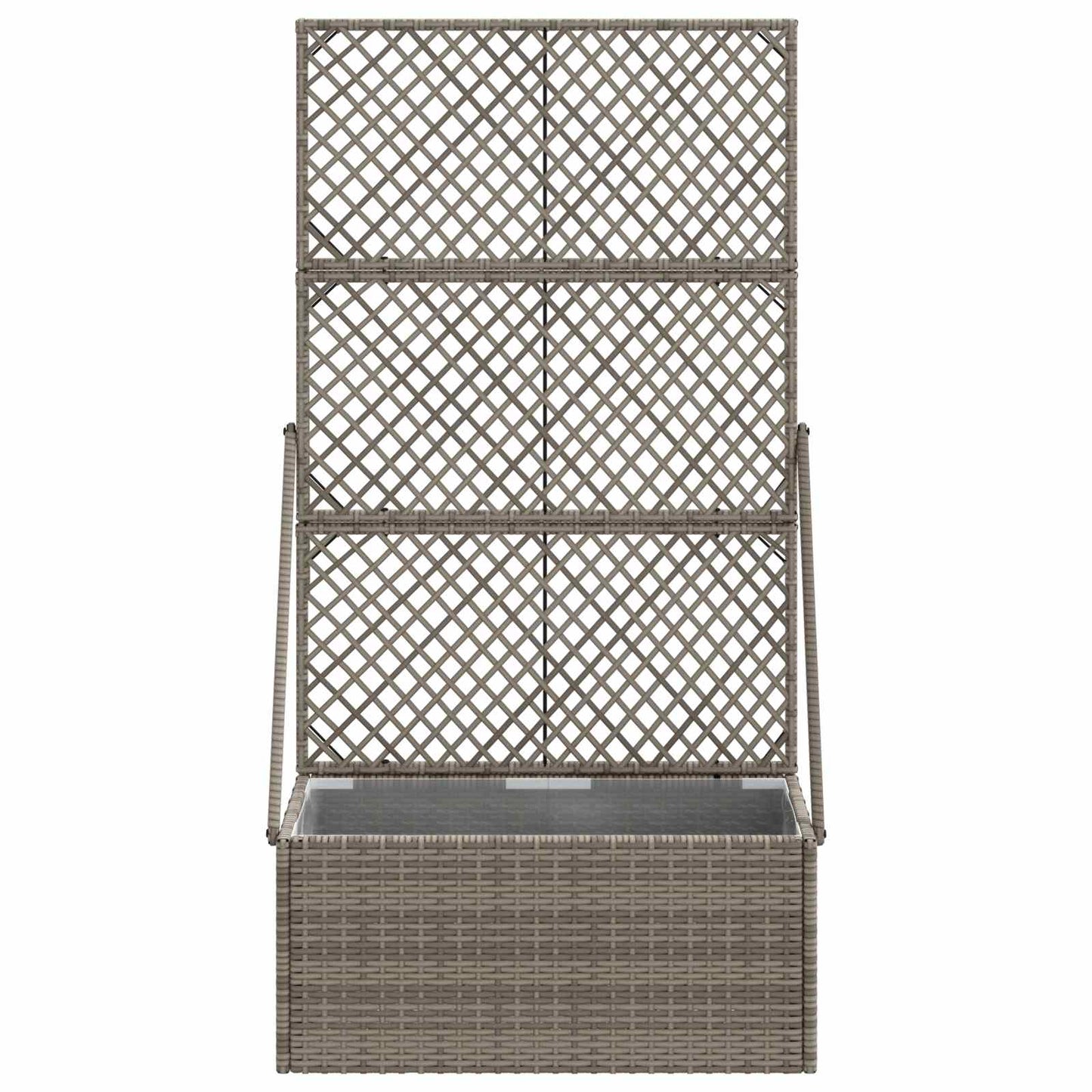 Tuindruppel met Trellis Grijs 70 x 30 x 135 cm poly rattan
